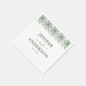 Eukalyptus Greenery Wedding Serviette (Ecke)