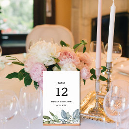Eukalyptus Greenery Wedding Table Card Number Tischnummer