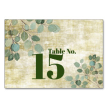 Eukalyptus Greenery Wedding Table Card