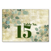 Eukalyptus Greenery Wedding Table Card Tischnummer (Rückseite)