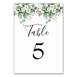 Eukalyptus Greenery Wedding Tischnummer
