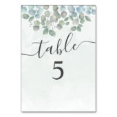 Eukalyptus Greenery Wedding Tischnummer (Rückseite)