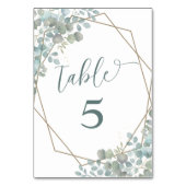 Eukalyptus Greenery Wedding Tischnummer (Vorderseite)