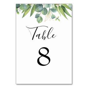 Eukalyptus Greenery Wedding Tischnummer
