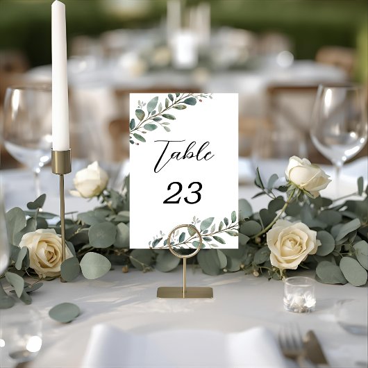 Eukalyptus Greenery Wedding Tischnummern