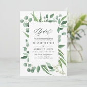 Eukalyptus Greenery Wedding Update Einladung (Stehend Vorderseite)
