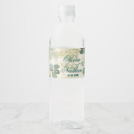 Eukalyptus Greenery Wedding Water Bottle Labels Wasserflaschenetikett