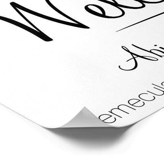 Eukalyptus Greenery Wedding Welcome Poster (Ecke)