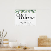 Eukalyptus Greenery Wedding Welcome Poster (Küche)