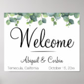 Eukalyptus Greenery Wedding Welcome Poster (Vorne)