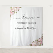 Eukalyptus Greenery Wedding Welcome Tapestry Wandteppich (Vorderseite)