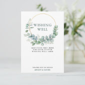 Eukalyptus Greenery Wedding Well Well Card Einladung (Stehend Vorderseite)