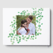 Eukalyptus Greenery Wedding White Green Foto Gästebuch (Rückseite)