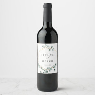 Eukalyptus Greenery Wedding Wine Labels Weinetikett