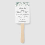 Eukalyptus Greenery Wedding Zeremony Program Fächer (Rückseite)