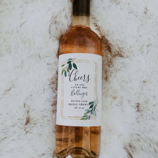 Eukalyptus Greenery Weinlabel Weinetikett