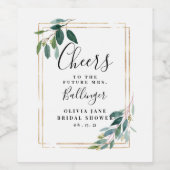 Eukalyptus Greenery Weinlabel Weinetikett (Einzelnes Label)