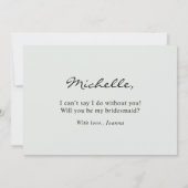 Eukalyptus Greenery Werden Sie meine Bridesmaid se Einladung (Rückseite)