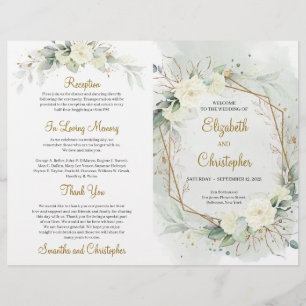 Eukalyptus Greenery White Roses Gold Programm