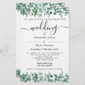 Eukalyptus Greenery White Weddin Briefpapier (Vorne/Hinten)