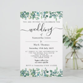 Eukalyptus Greenery White Weddin Briefpapier