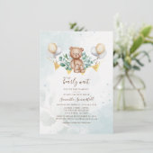 Eukalyptus Greenery Wir können frühzeitig abwarten Einladung (Stehend Vorderseite)