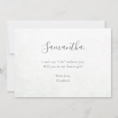 Eukalyptus Greenery wirst du mein Blumenmädchen se Einladung (Rückseite)