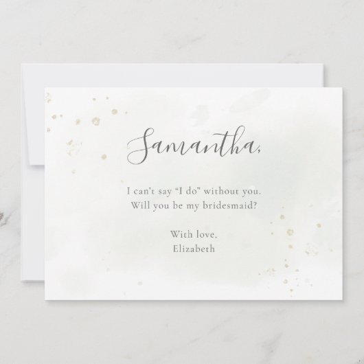 Eukalyptus Greenery wirst du meine Bridesmaid sein Einladung (Rückseite)