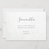 Eukalyptus Greenery wirst du meine Bridesmaid sein Einladung (Rückseite)