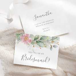 Eukalyptus Greenery wirst du meine Bridesmaid sein Einladung