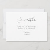 Eukalyptus Greenery wirst du meine Bridesmaid sein Einladung (Rückseite)