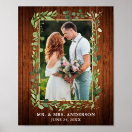 Eukalyptus Greenery Wood Gold Foto Poster