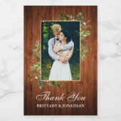 Eukalyptus Greenery Wood Mini Weinetikett (Einzelnes Label)