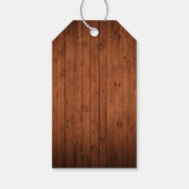 Eukalyptus Greenery Wood Wedding Geschenkanhänger (Rückseite)