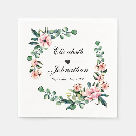 Eukalyptus Greenery Wreath | Serviette (Vorderseite)