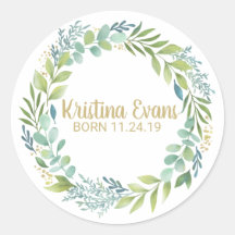 Eukalyptus Greenery Wreath Sticker