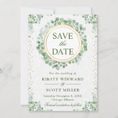 Eukalyptus Greenery Wreath Wedding Save The Date (Vorderseite)