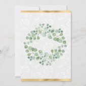 Eukalyptus Greenery Wreath Wedding Save The Date (Rückseite)
