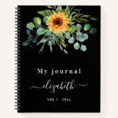 Eukalyptus-Greenscript Notizblock (Vorderseite)