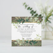 Eukalyptus Grove Foliage Rustic Winery Wedding Einladung (Stehend Vorderseite)