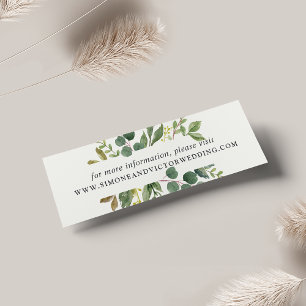 Eukalyptus Grove Wedding Website Cards