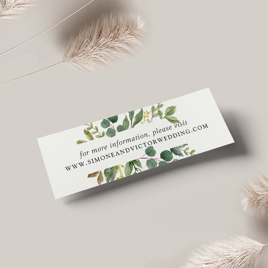 Eukalyptus Grove Wedding Website Cards