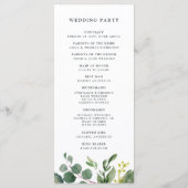 Eukalyptus Grove Wedding Zeremony Program Programm (Rückseite)