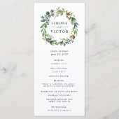 Eukalyptus Grove Wedding Zeremony Program Programm (Vorderseite)