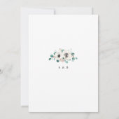 Eukalyptus grün Anemone Blütenhochzeit Einladung (Rückseite)