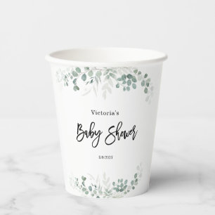 Eukalyptus-Grün  Baby-Party Pappbecher