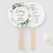 Eukalyptus-Grün, einfaches, elegantes Hochzeitspro Fächer (Vorne und Hinten)