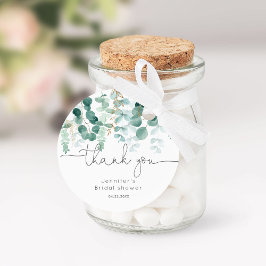 Eukalyptus grün elegante Bridal vielen Dank Geschenkanhänger