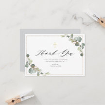 Eukalyptus grün eleganter Rahmen Dank Karte