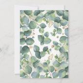 Eukalyptus-Grün-Girlanden-Verlobungs-Party Einladung (Rückseite)